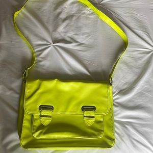 Neon statement hand bag